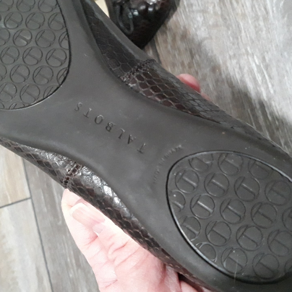 Talbots Python Print Brown Leather Flats. Mint Co… - image 8